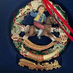 2003 White House Annual Ornament with Red and Gold Accents